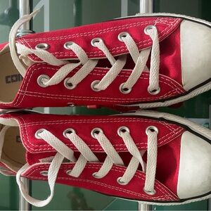 Converse Red and White low-Top Sneakers